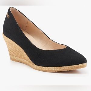 Viscata Roses Espadrille Canvas Wedges Spain Handmade 2 ½” Heel (Size US 8)